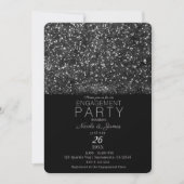 Invitation Parties scintillant d'argent Feu d'allumage (Devant)