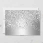 Invitation Parties scintillant d'argent feuille métallique ph (Dos)