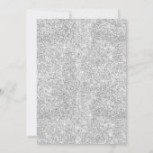 Invitation Parties scintillant d'argent Flocon de neige Noël  (Dos)