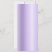 Invitation Parties scintillant d'argent Lavender satin 50e an (Dos)