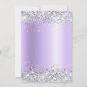 Invitation Parties scintillant d'argent Lavender Satin Foil 7 (Dos)