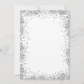 Invitation Parties scintillant d'argent moderne 25e anniversa (Dos)