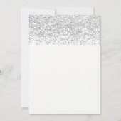 Invitation Parties scintillant d'argent moderne Élégant Maria (Dos)