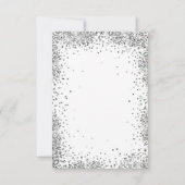 Invitation Parties scintillant d'argent moderne et noir 90e a (Dos)