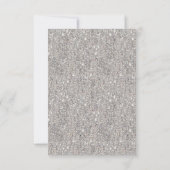 Invitation Parties scintillant d'argent mousseux, Anniversair (Dos)