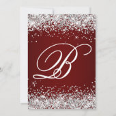 Invitation Parties scintillant d'argent mousseux Bourgogne 50 (Dos)
