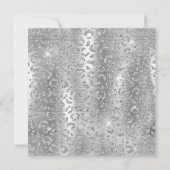 Invitation Parties scintillant d'argent mousseux Empreinte de (Dos)