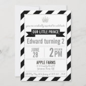 Invitation Parties scintillant d'argent noir Prince Invitatio (Devant)