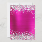 Invitation Parties scintillant d'argent Pink Hot Foil 21e ann (Dos)