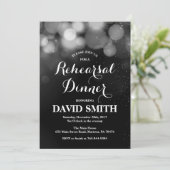 Invitation Parties scintillant d'argent pour le dîner de répé (Debout devant)