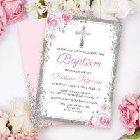 Parties scintillant d'argent rose floral fille Bap