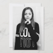 Invitation Parties scintillant d'argent rose noir 13e anniver (Dos)