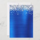 Invitation Parties scintillant d'argent Royal Blue Foil Sweet (Dos)