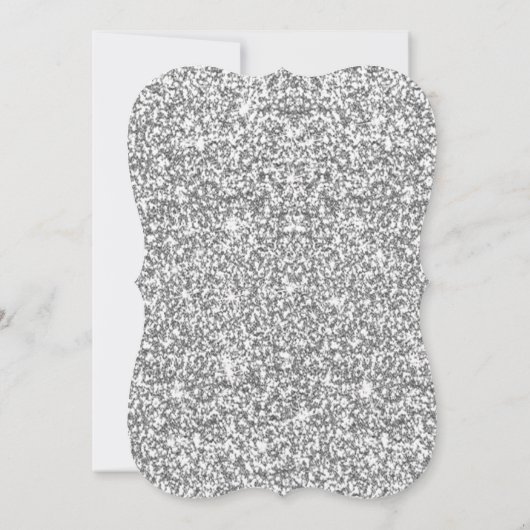 Invitation Parties scintillant d'argent Silver Infinity Party (Dos)