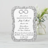 Invitation Parties scintillant d'argent Silver Infinity Party (Debout devant)