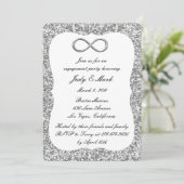Invitation Parties scintillant d'argent Silver Infinity Party (Debout devant)