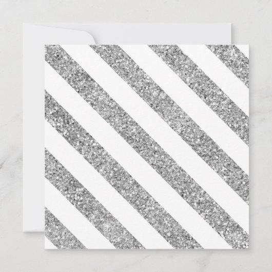 Invitation Parties scintillant d'argent Snowflake Noël Fête (Dos)