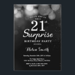 Invitation Parties scintillant d'argent Surprise 21ème annive<br><div class="desc">Parties scintillant Argent Surprise 21e Anniversaire Invitation Card. Anniversaire adulte. Arrière - plan de Bokeh Parties scintillant en argent. 13ème 15ème 16ème 18ème 10ème 21ème 30ème 40ème 50ème 60ème 70ème 80ème 90ème 100ème. N'Importe Quel Âge. Pour plus de personnalisation, cliquez sur le bouton "Customiser" et utilisez notre outil de conception...</div>