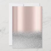 Invitation Parties scintillant d'argent Tiara Glass Rose Gold (Dos)