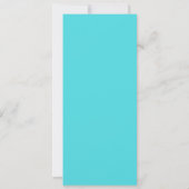 Invitation Parties scintillant d'argent Turquoise Blue Foil 5 (Dos)