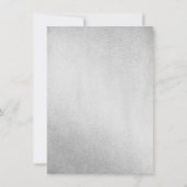 Invitation Parties scintillant d'argent violet fleuri 70e ann (Dos)
