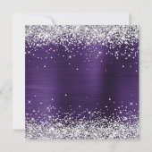 Invitation Parties scintillant d'argent Violet foncé huile de (Dos)