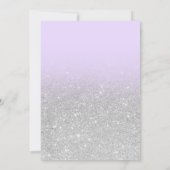 Invitation Parties scintillant d'argent violet lilas ombre gi (Dos)