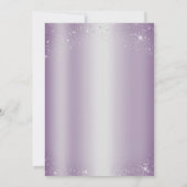 Invitation Parties scintillant d'argent violet Princesse Tiar (Dos)
