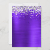 Invitation Parties scintillant d'argent violet violet 30e ann (Dos)