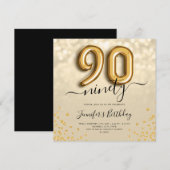Invitation Parties scintillant de ballon d'or 90e anniversair (Devant / Derrière)