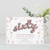 Invitation Parties scintillant de ballons d'or Rose moderne 6 (Debout devant)