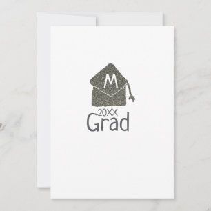 Invitation Parties scintillant de bouchon de graduation en ar