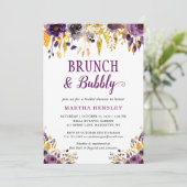 Invitation Parties scintillant de Brunch et Bubbly Gold Dots  (Debout devant)