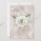 Invitation Parties scintillant de Coeurs Rose Blanc Beige Or (Dos)