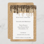 Invitation Parties scintillant de cône de crème glacée au cho (Devant / Derrière)