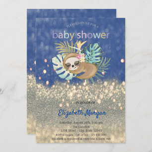 Invitation Parties scintillant de couchage Baby shower Bokeh