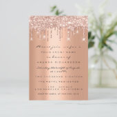 Invitation Parties scintillant de cuivre Rose Gold Bridal Swe (Debout devant)