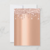 Invitation Parties scintillant de cuivre Rose Gold Bridal Swe (Dos)