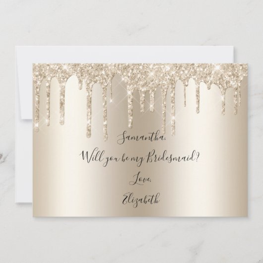 Invitation Parties scintillant De Déchets De Champagne Serez- (Devant)