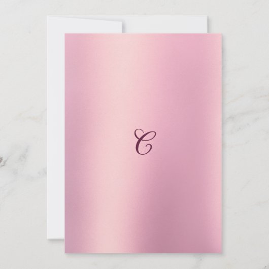 Invitation Parties scintillant de dégradé rose vif Fête d'ann (Dos)