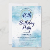 Invitation Parties scintillant de démarrage abstraite couleur (Devant)