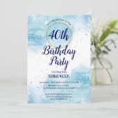 Invitation Parties scintillant de démarrage abstraite couleur (Debout devant)