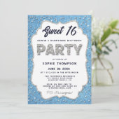 Invitation Parties scintillant de Denim et Diamonds Sweet 16  (Debout devant)