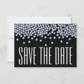 Invitation Parties scintillant de diamant Mariage Enregistrer (Devant)