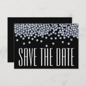 Invitation Parties scintillant de diamant Mariage Enregistrer (Devant / Derrière)