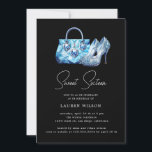 Invitation parties scintillant de diamants bleus sweet sixtee<br><div class="desc">Tout est or et parties scintillant quand il s'agit d'une grande fête d'anniversaire pour un doux 16 ème anniversaire. Très élégant et élégant en plusieurs couleurs et avec votre propre photo cette invitation est certainement celui à retenir. Toutes les informations sont personnalisables avec des polices de votre choix et de...</div>