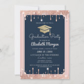 Invitation Parties scintillant de diplôme Rose Gold Drivers M (Devant)