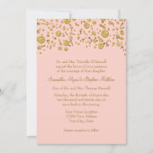 Invitation Parties scintillant de feuille d'or Confetti Dots (Devant)