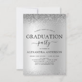 Invitation parties scintillant de fin d'année 2022 Silver Bla (Devant)