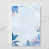 Invitation Parties scintillant de fleurs chic Roses Couronne  (Dos)